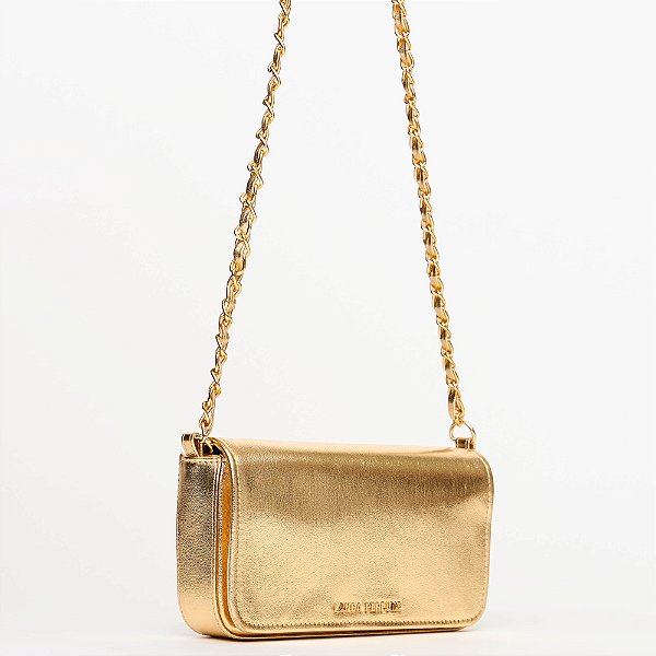Bolsa Crossbody Lança Perfume Chain Ou25 Dourado Feminino