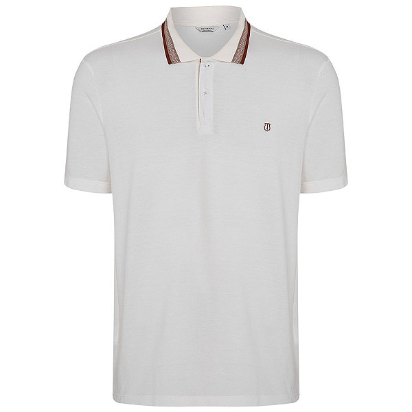 Camisa Polo Individual Maquinetada Ou25 Off White Masculino