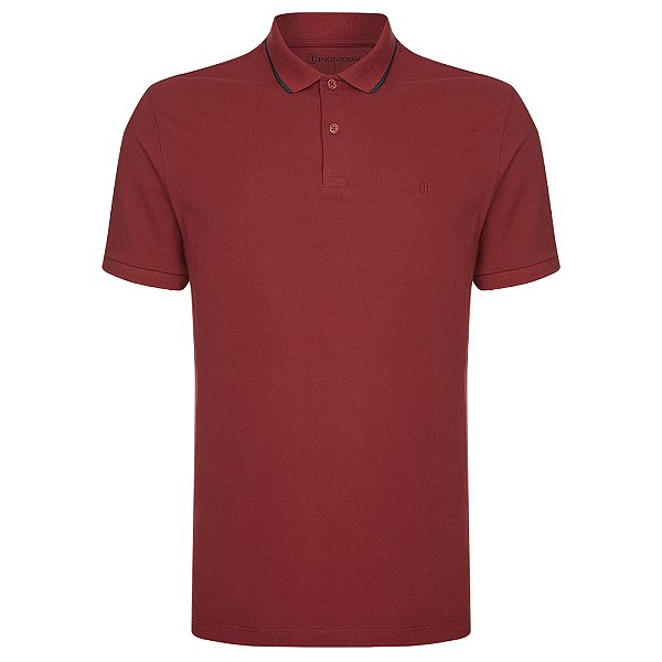 Camisa Polo Individual Basic Slim Ou25 Vermelho Masculino