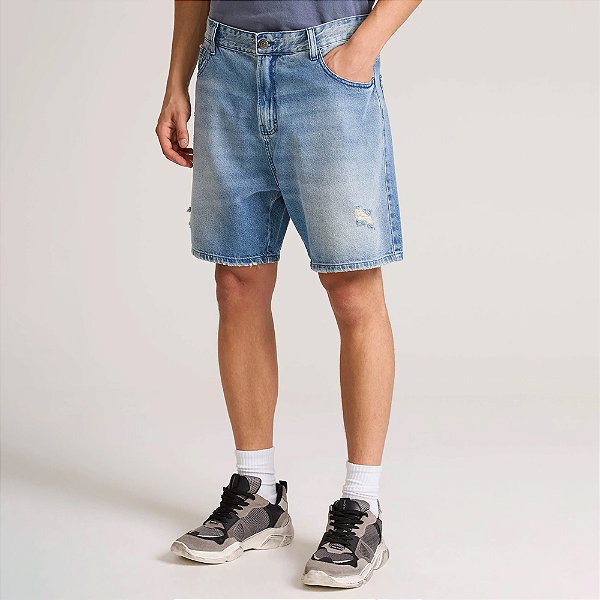 Bermuda Jeans John John Box Marselha Ou25 Azul Masculino