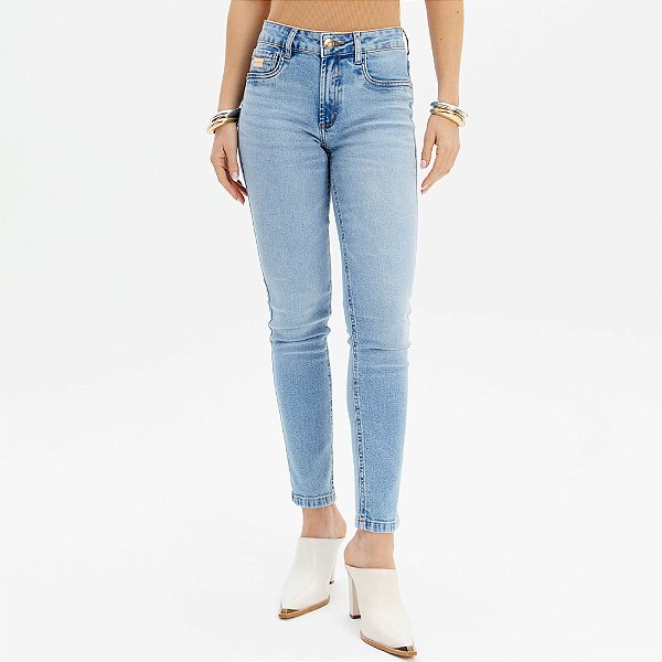 Calça Jeans Lança Perfume Diana Skinny AH Ou25 Azul Feminino