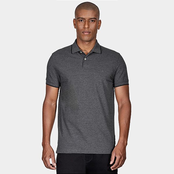 Camisa Polo Aramis Classic Friso In25 Grafite Masculino