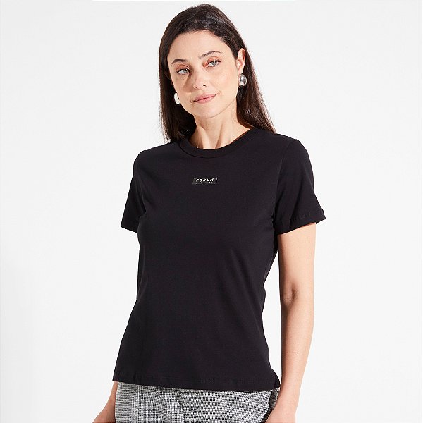 Camiseta Forum Patch Ou25 Preto Feminino
