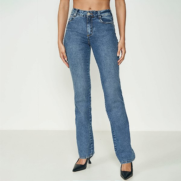 Calça Jeans Colcci Bia Reta Ou25 Azul Feminino
