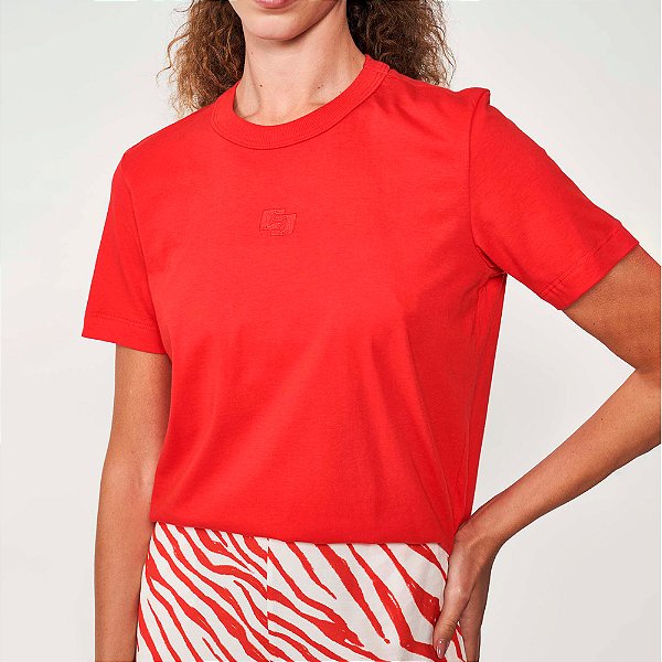Camiseta Colcci Iconic Ou25 Vermelho Feminino