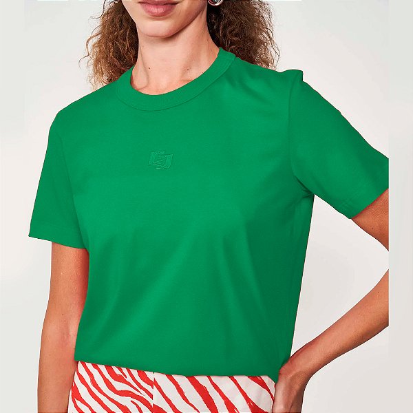 Camiseta Colcci Iconic Ou25 Verde Feminino