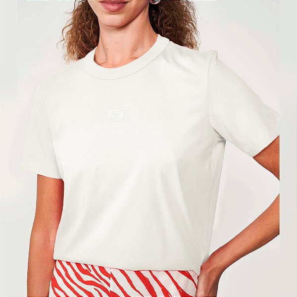 Camiseta Colcci Iconic Ou25 Off White Feminino