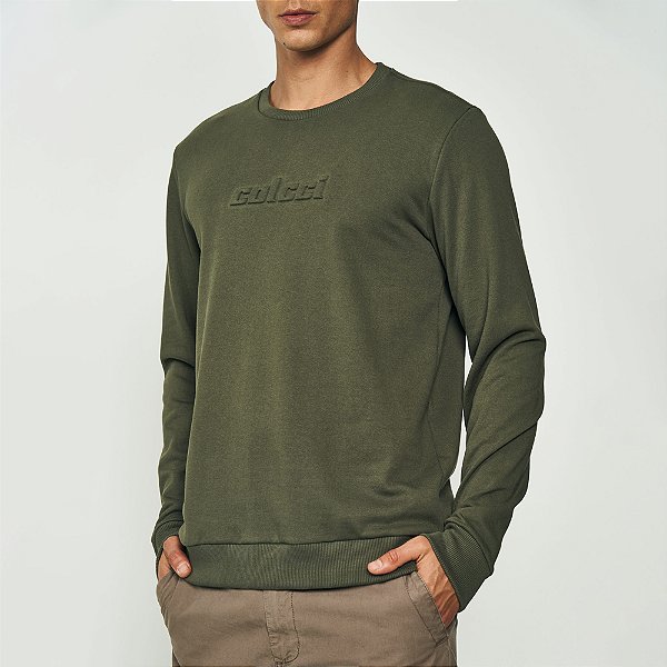 Moletom Colcci Relevo Ou25 Verde Masculino