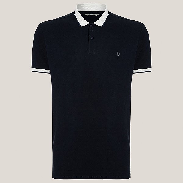 Camisa Polo Dudalina Retilínea Ou25 Marinho Masculino