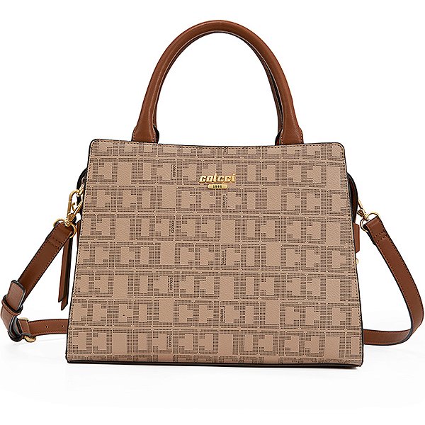 Bolsa Tote Colcci Monograma Ou25 Caramelo Feminino
