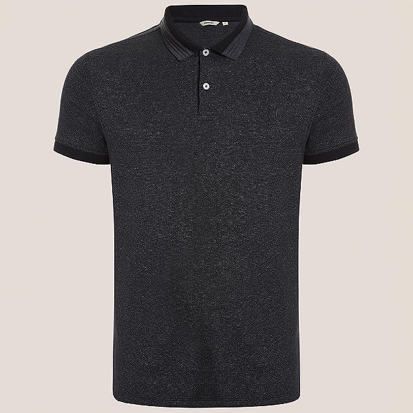 Camisa Polo Dudalina Binada Frisos Ou25 Marinho Masculino