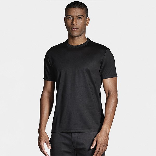 Camiseta Aramis Mercerized Interlock Ou25 Preto Masculino