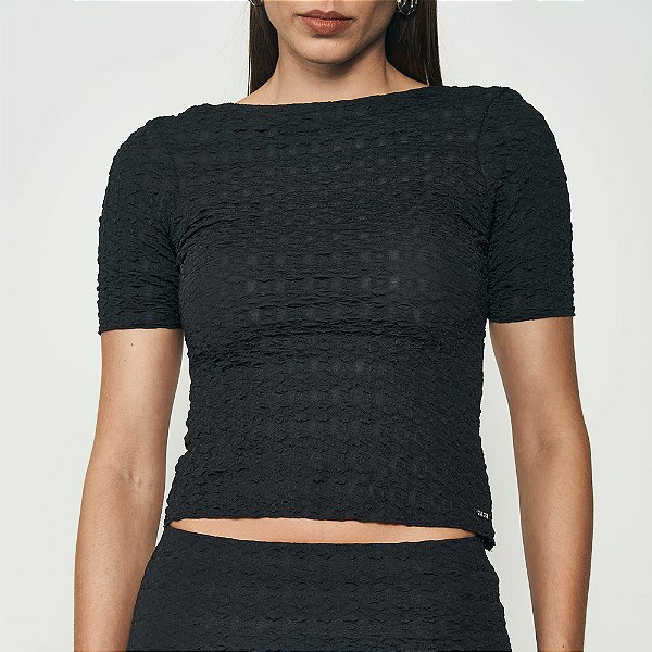 Blusa Colcci Back Slim Ou25 Preto Feminino