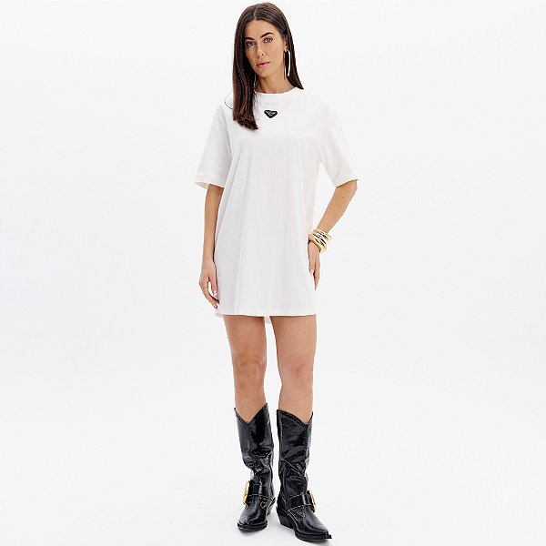 Vestido Lança Perfume Tdress Manga Ou25 Off White Feminino