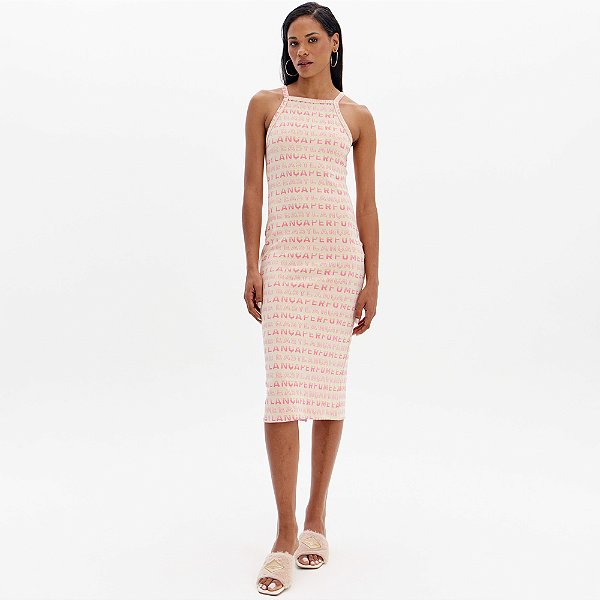 Vestido Super Midi Easy Lança Perfume Ou25 Rosa Feminino