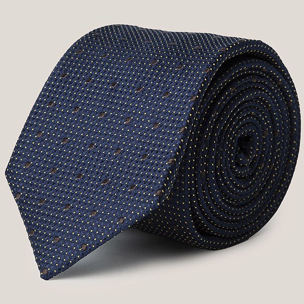 Gravata de Seda Dudalina Maquinetada In25 Marinho Masculino