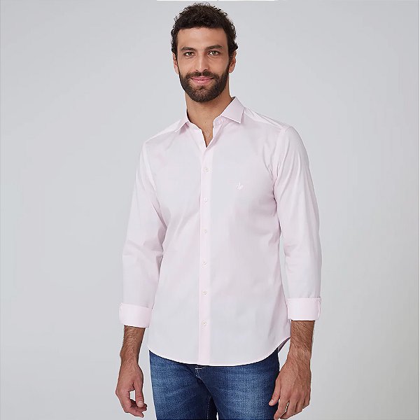 Camisa Dudalina Milano Stretch In25 Rosa Masculino