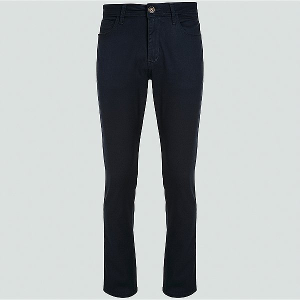 Calça Sarja Dudalina Slim Texture In25 Marinho Masculino