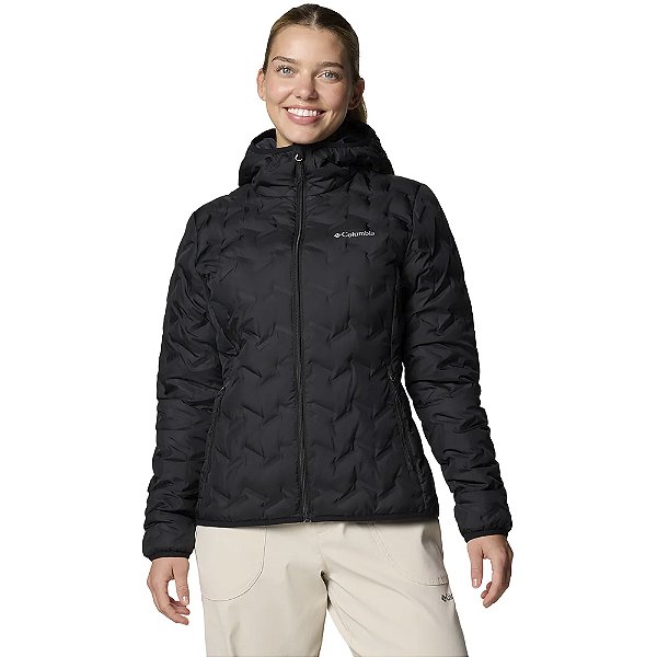 Jaqueta Columbia Delta Ridge II Down Hooded Preto Feminino
