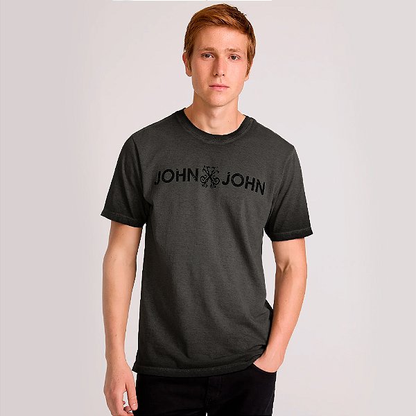 Camiseta John John Regular Basic Ou25 Cinza Masculino