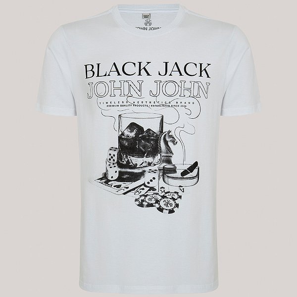Camiseta John John Regular Black Jack In25 Branco Masculino
