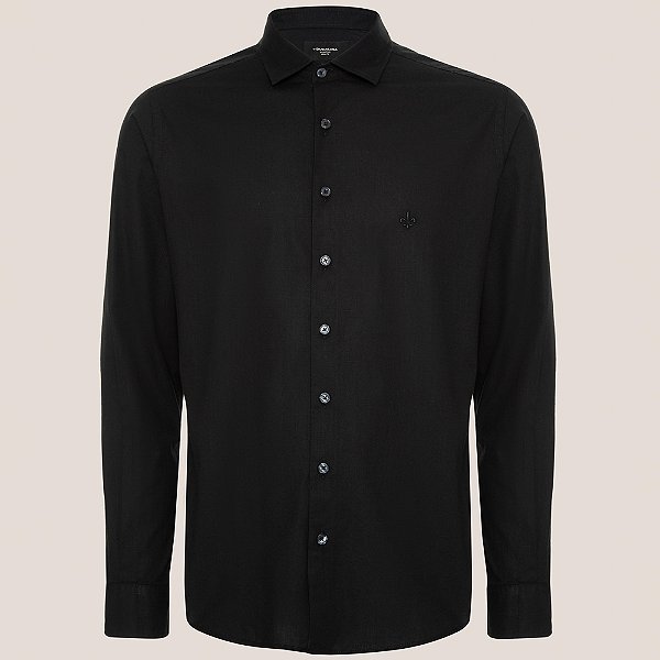 Camisa Dudalina Slim Flame In25 Preto Masculino