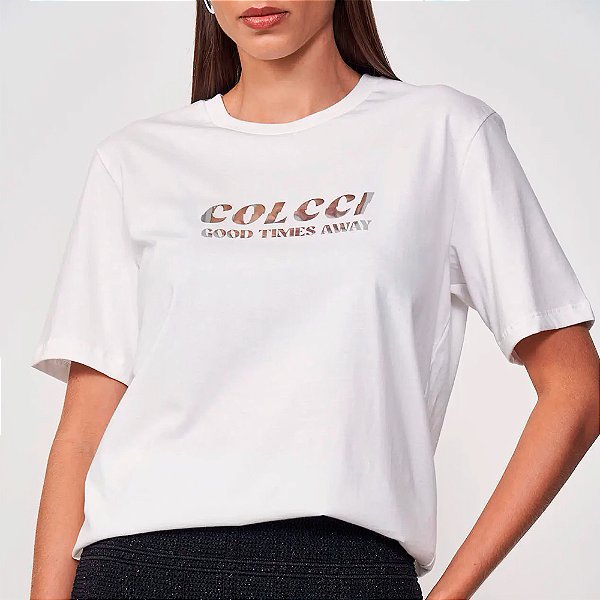 Camiseta Colcci Boy In25 Off White Feminino