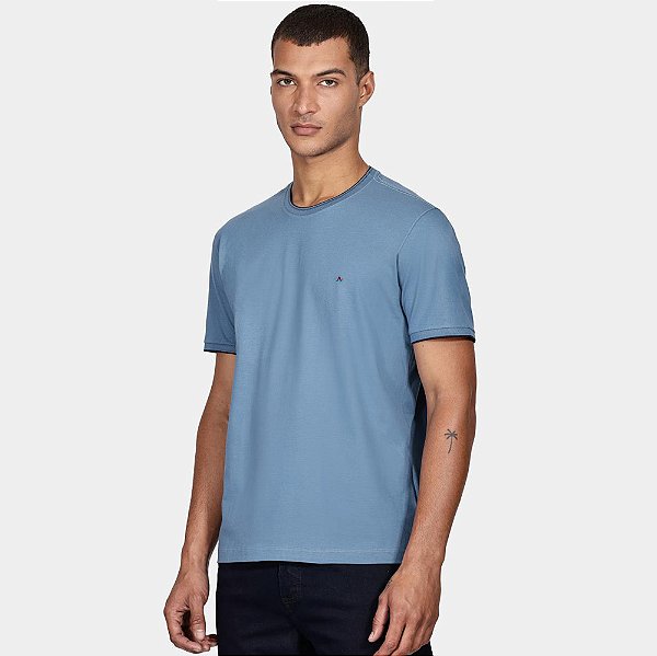 Camiseta Aramis Basic Friso Ou25 Azul Masculino