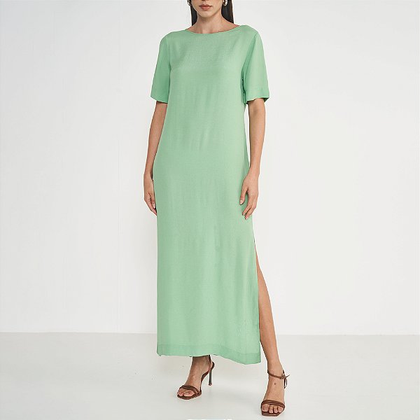 Vestido Midi Colcci Confort Ou25 Verde Feminino