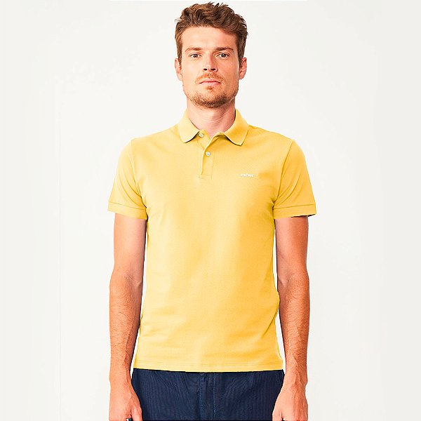 Camisa Polo Colcci Basic Ou25 Amarelo Masculino