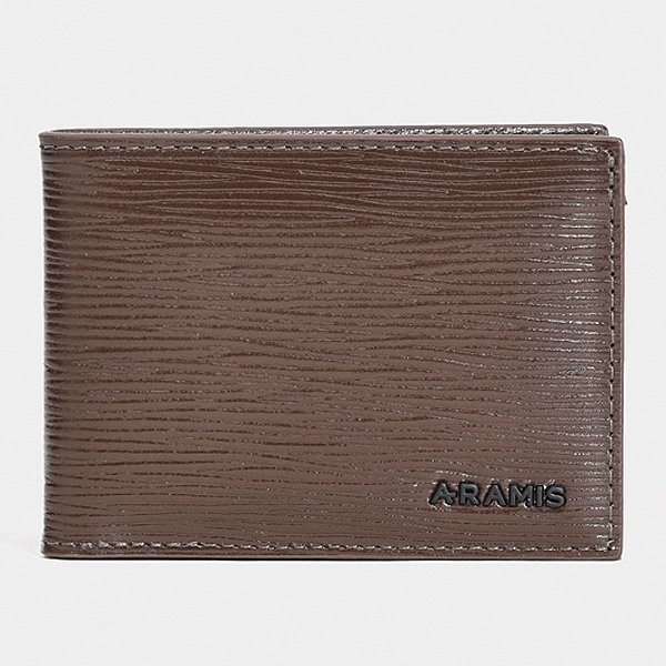 Carteira de Couro Aramis Stripes Ou25 Marrom Masculino