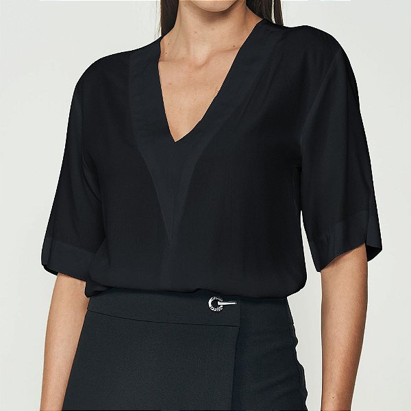Blusa Colcci Confort Ou25 Preto Feminino