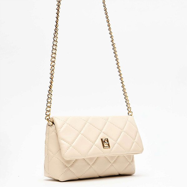 Bolsa Shoulder Lança Perfume Matelase In25 Bege Feminino