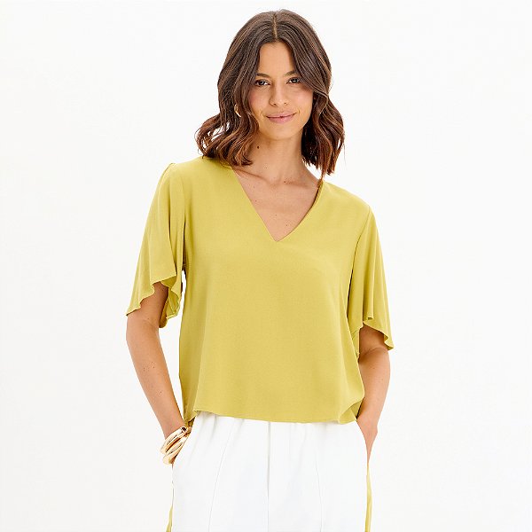 Blusa Lança Perfume Decote V In25 Verde Feminino