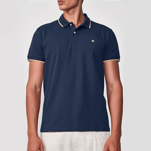 Camisa Polo Colcci Logo Ou25 Marinho Masculino