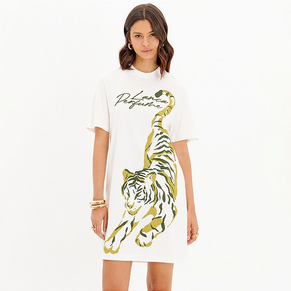 Vestido Curto Lança Perfume T-Dress In25 Off White Feminino