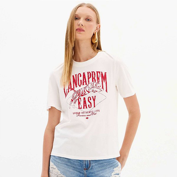 Camiseta Easy Lança Perfume New Baby In25 Off White Feminino