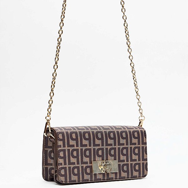 Bolsa Crossbody Lança Perfume Fecho In25 Marrom Feminino