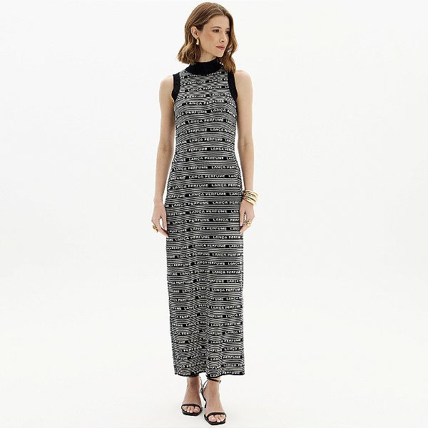 Vestido Super Midi Lança Perfume Tricot In25 Preto Feminino