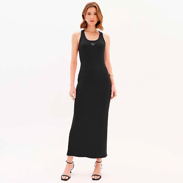 Vestido Super Midi Lança Perfume Canelad In25 Preto Feminino