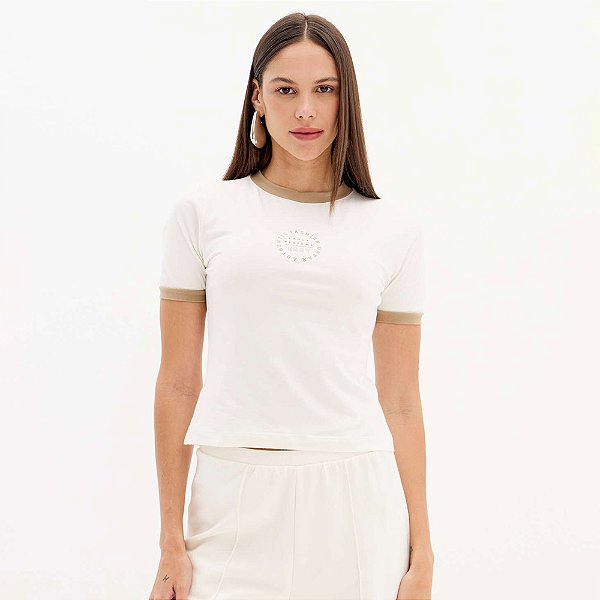 Camiseta Easy Lança Perfume Basic In25 Off White Feminino