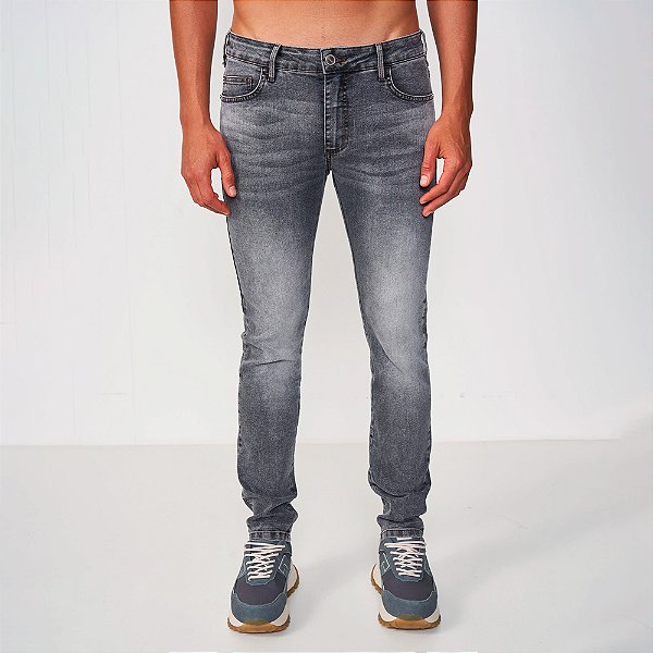 Calça Jeans Colcci Felipe Skinny Fog In25 Preto Masculino