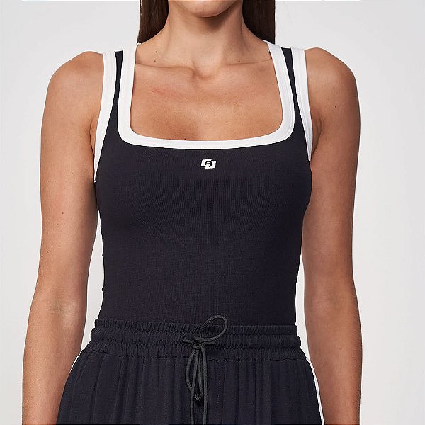 Regata Colcci Canelada In25 Preto Feminino