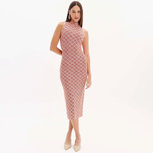 Vestido Super Mid Easy Lança Perfume In25 Vermelho Feminino