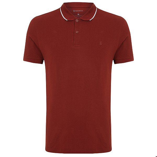 Camisa Polo Individual Basic Slim Ou25 Laranja Masculino