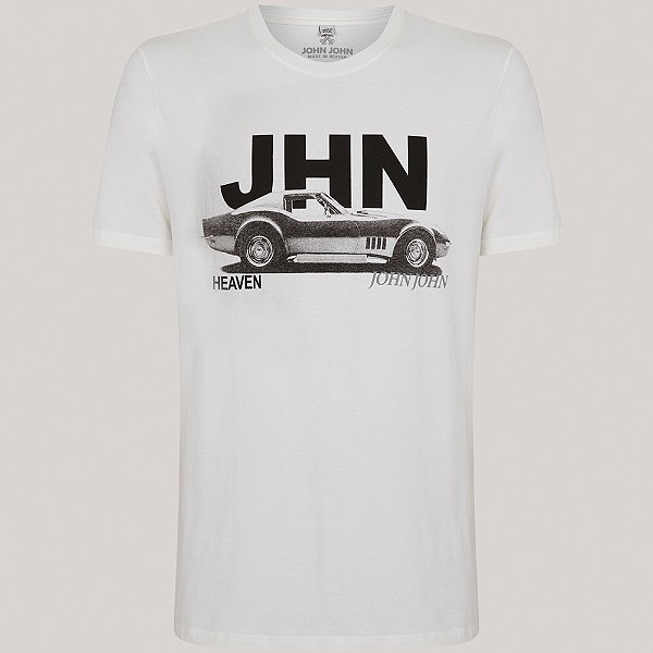Camiseta John John Regular Car In25 Off White Masculino