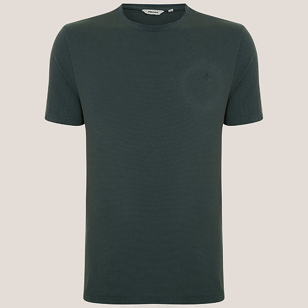 Camiseta Dudalina Texture Ou25 Verde Masculino