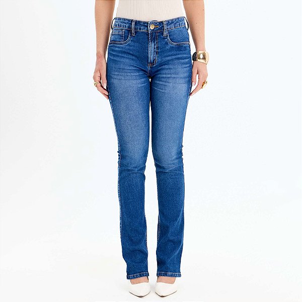 Calça Jeans Lança Perfume Hera Boot Cut H In25 Azul Feminino