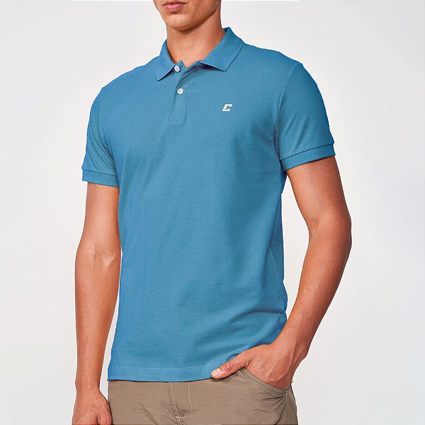 Camisa Polo Colcci Clean In25 Azul Masculino