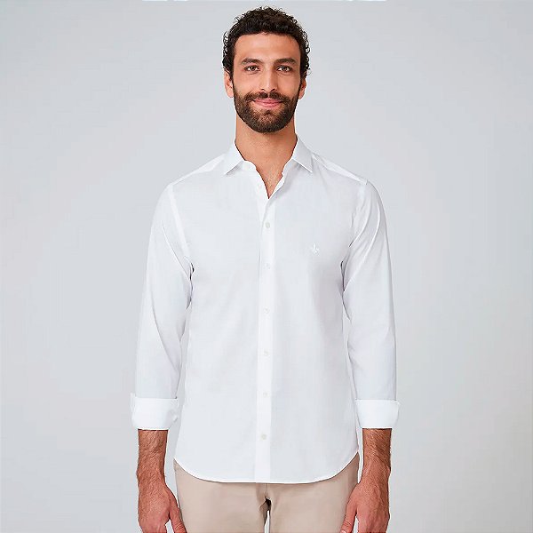 Camisa Dudalina Milano Stretch In25 Branco Masculino